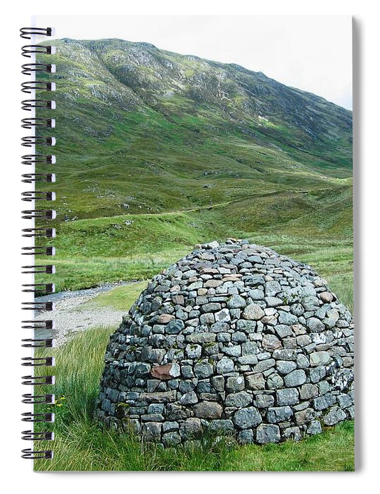 Scottish Highlands Spiral Notebook featuring the photograph Beehive Cairn by Denise Railey