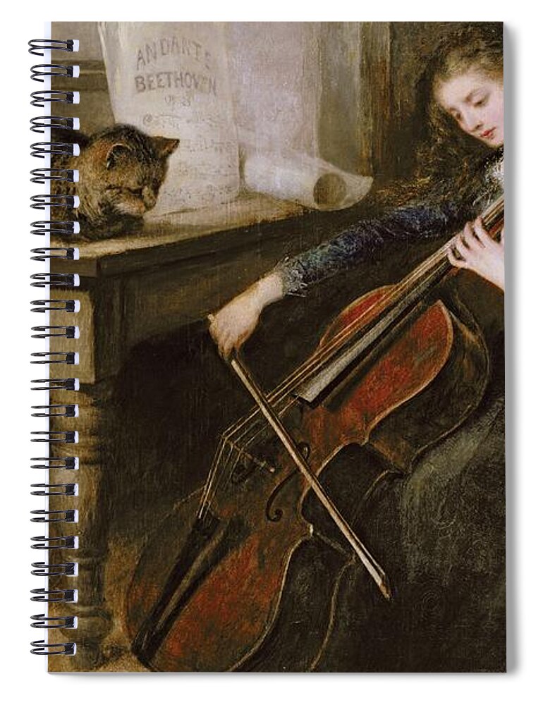 Beethoven Spiral Notebook featuring the painting Beethovens Andante by John Alfred Vintner