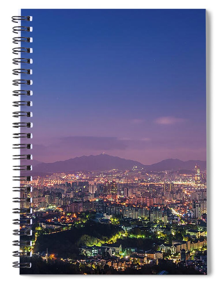 Tranquility Spiral Notebook featuring the photograph Before The Dawn In Seoul by Time, Life, Enjoy...