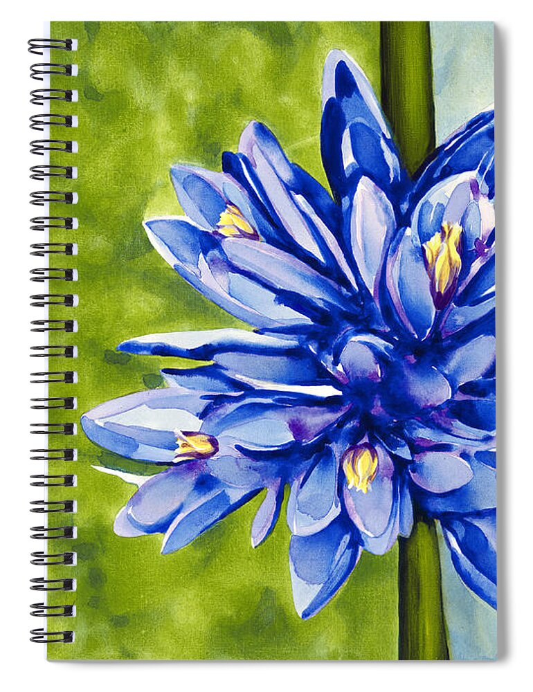 Beautiful Spiral Notebook featuring the painting Beginning meets end at all points between by Jerome Lawrence