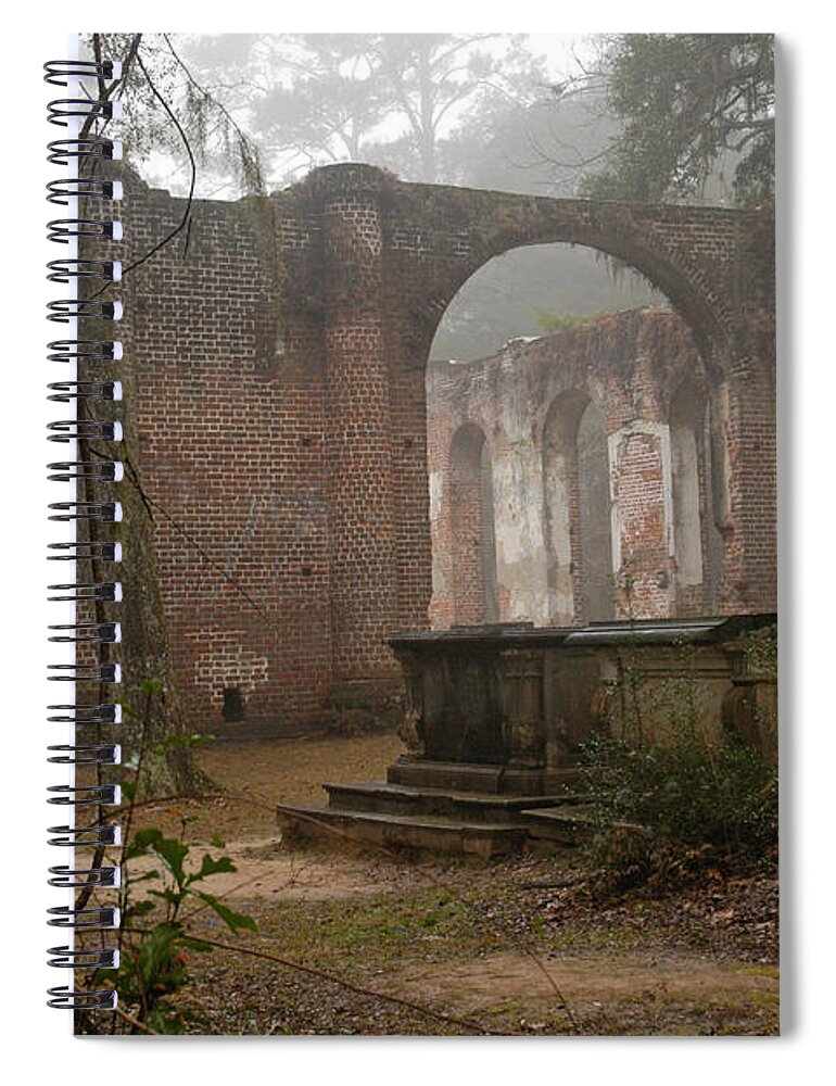 Old Spiral Notebook featuring the photograph Behind Old Sheldon Church by Scott Hansen