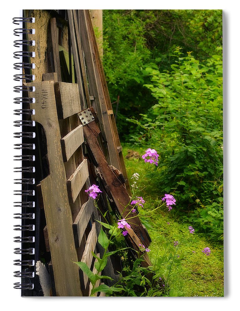 Behind The Old Shed Spiral Notebook featuring the photograph Behind the Old Shed by Mary Machare