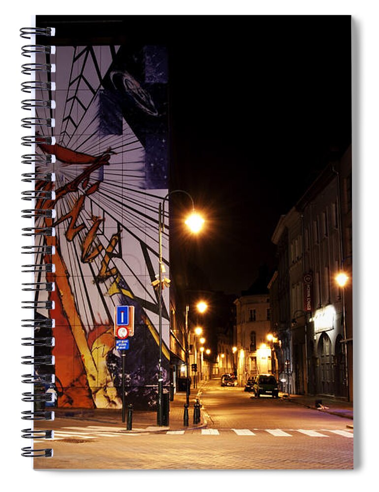 Art Spiral Notebook featuring the photograph Belgium Street Art by Juli Scalzi