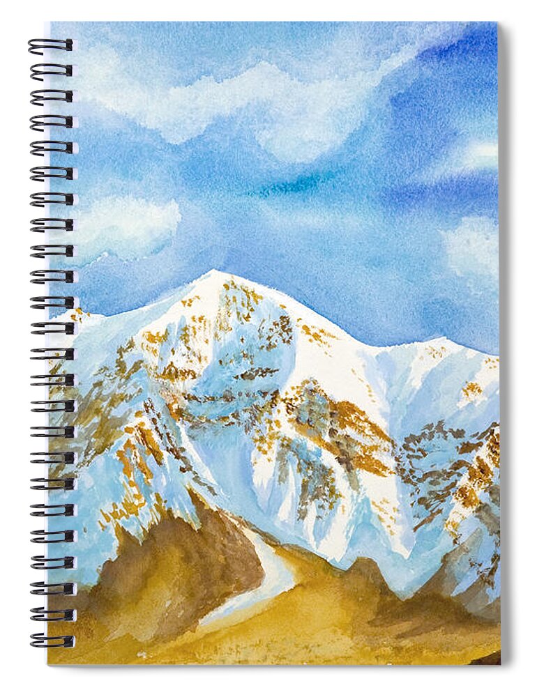 Mountains Spiral Notebook featuring the painting Ben Lomond by Walt Brodis