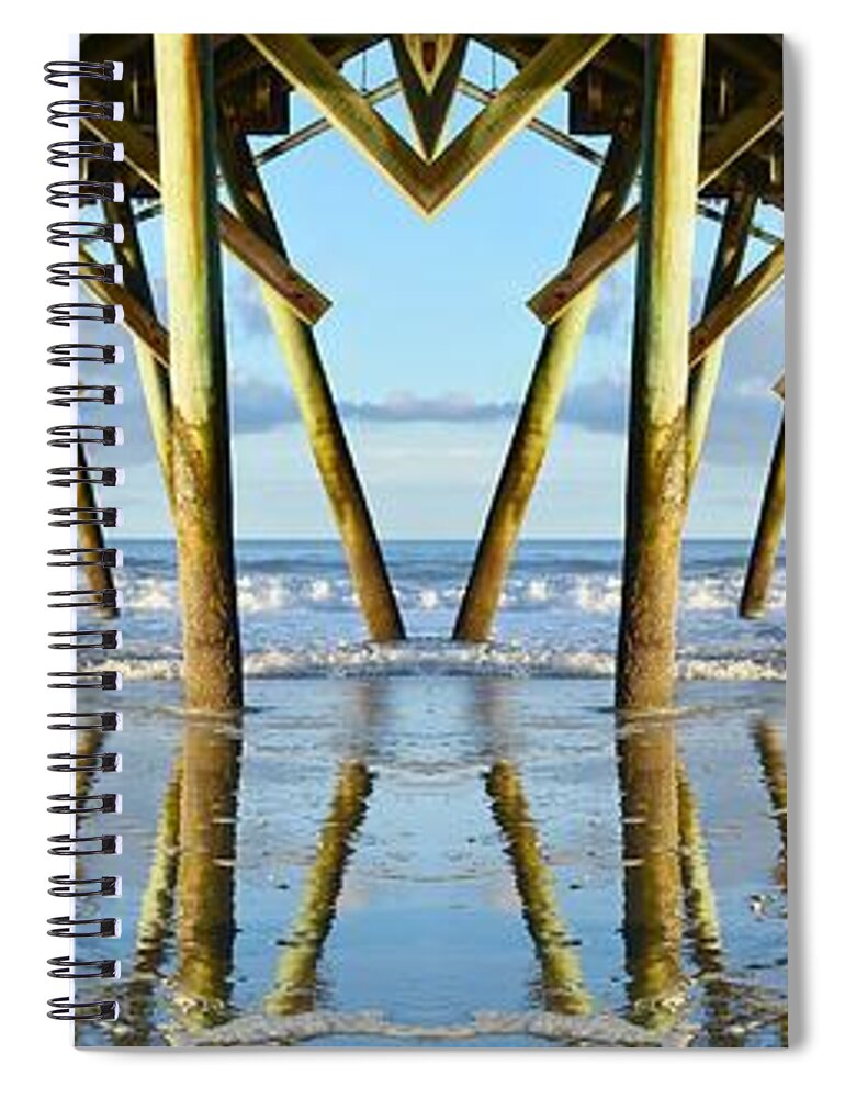 Pier Spiral Notebook featuring the photograph Beneath The Pier by Kathy Baccari