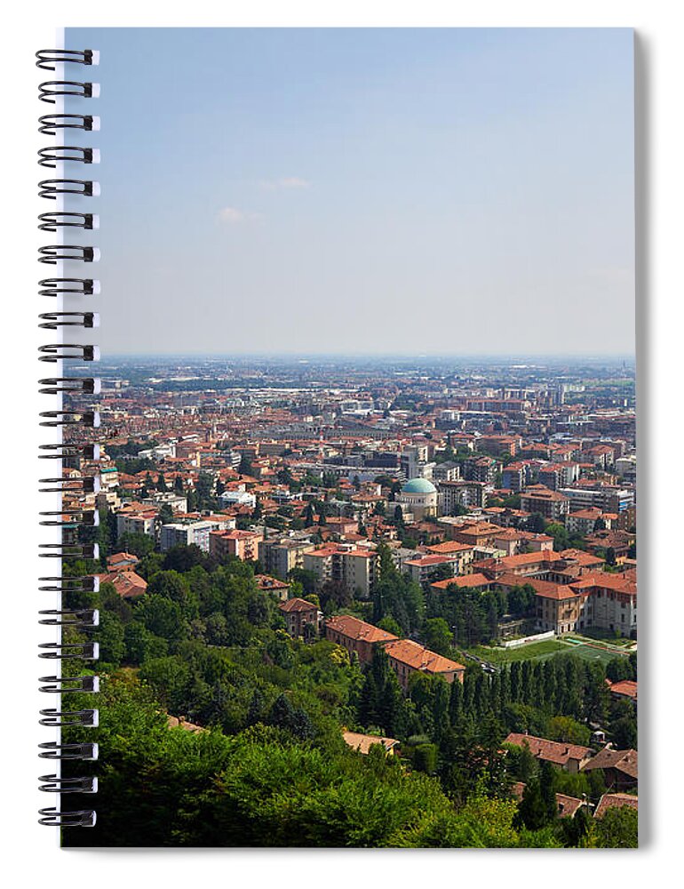 Bergamo Spiral Notebook featuring the photograph Bergamo bassa by Jouko Lehto