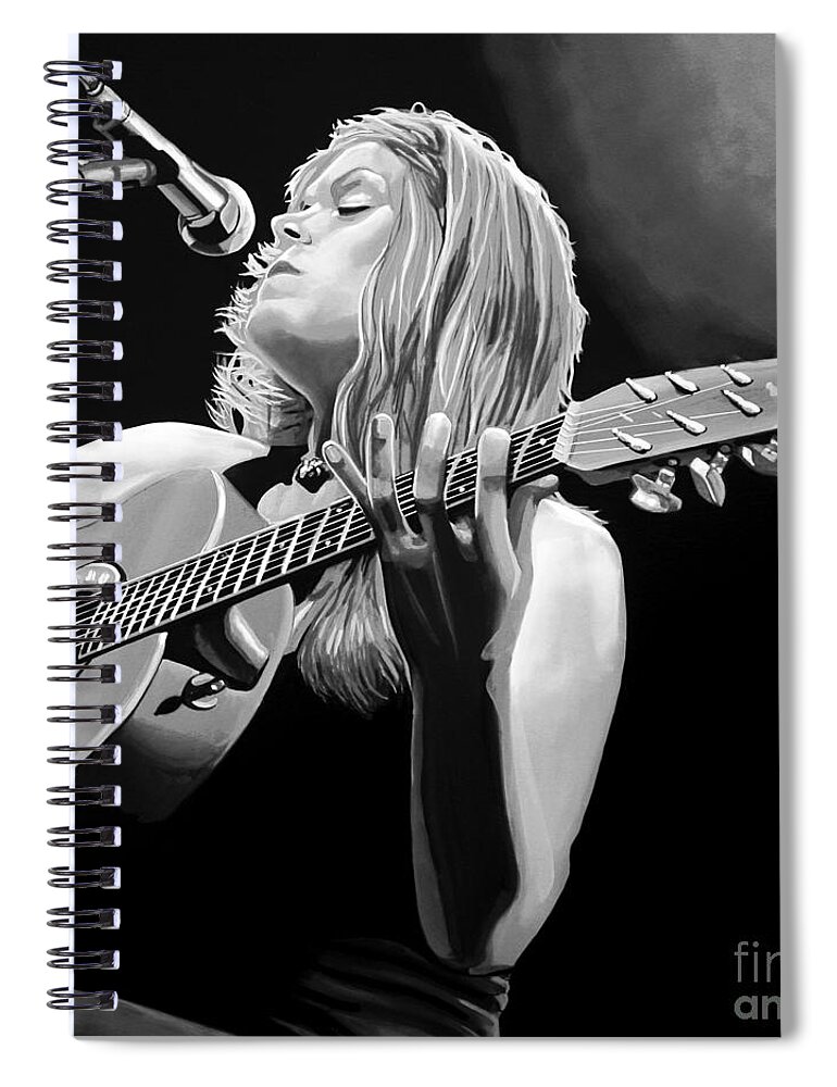 Beth Hart Spiral Notebook featuring the mixed media Beth Hart by Meijering Manupix