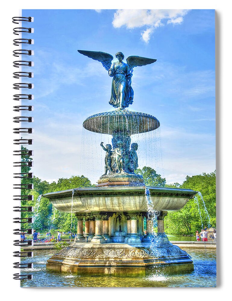 Bethesda Spiral Notebook featuring the photograph Bethesda Fountain in Central Park by Randy Aveille