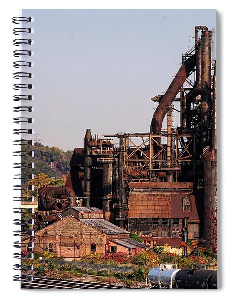 Marcia Lee Jones Spiral Notebook featuring the photograph Bethlehem Steel # 8 by Marcia Lee Jones