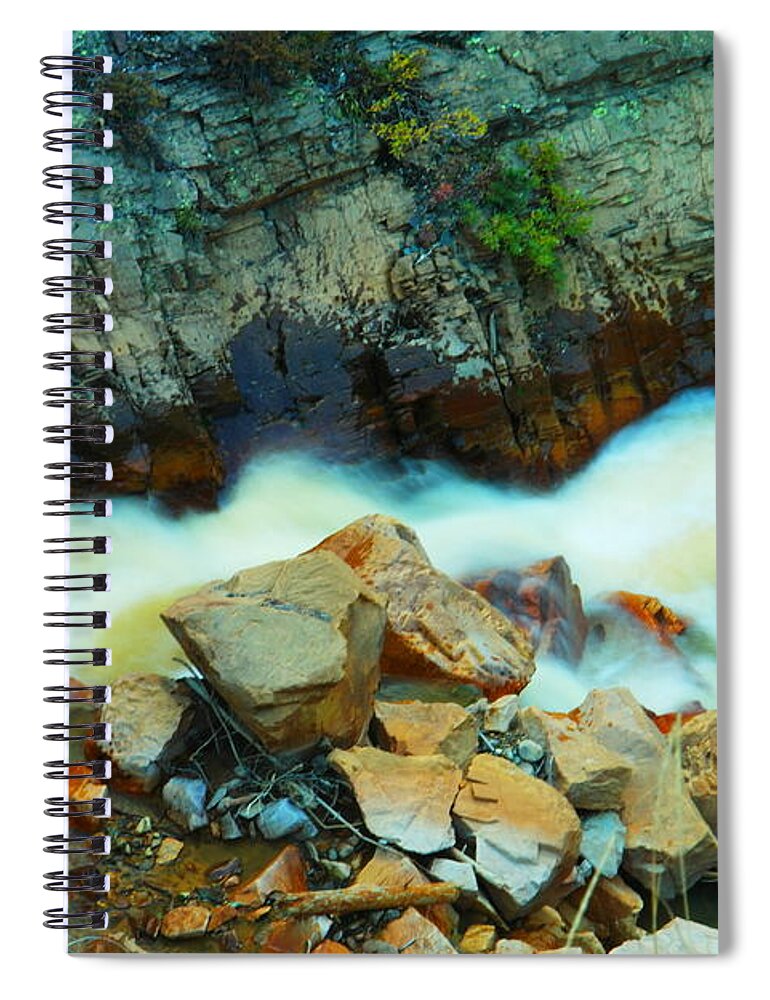 Rocks Spiral Notebook featuring the photograph Between The Rocks by Jeff Swan