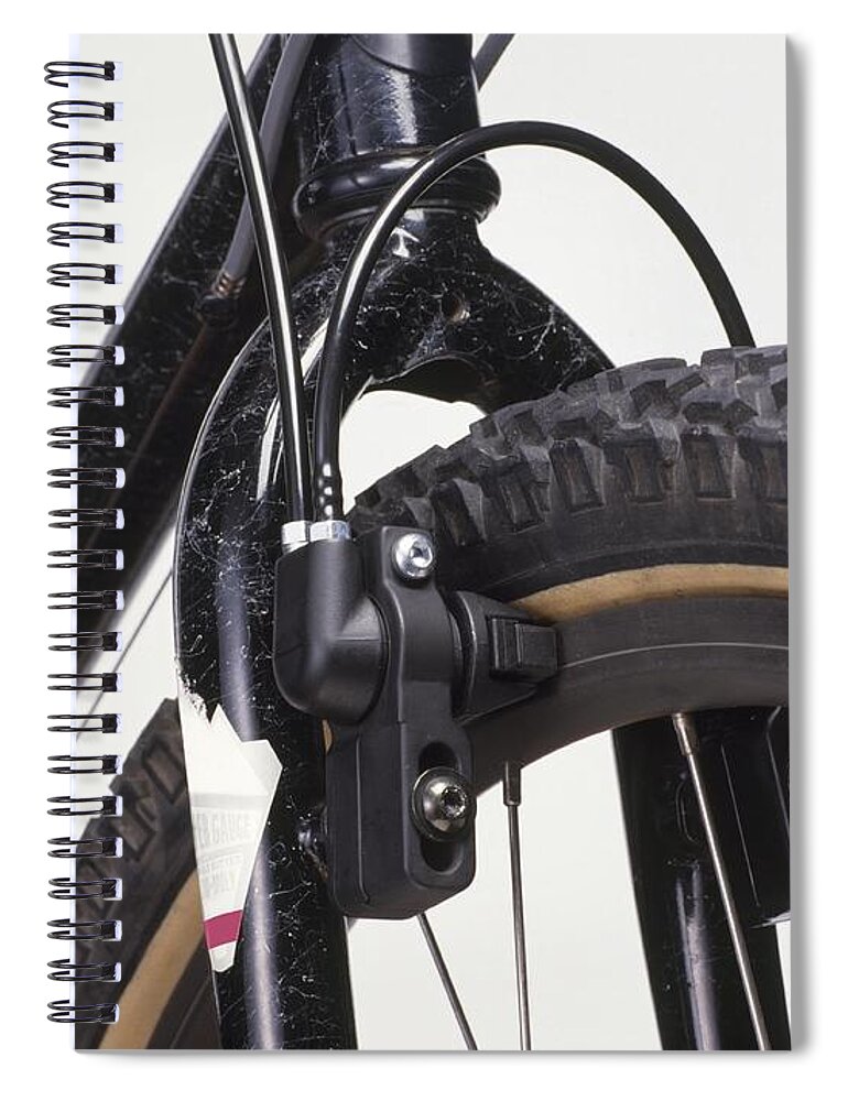 Bicycle Spiral Notebook featuring the photograph Bicycle Brake by Philip Gatward / Dorling Kindersley