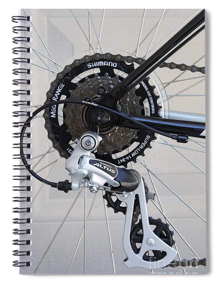 Bicycle Spiral Notebook featuring the photograph Bicycle Gears by GIPhotoStock