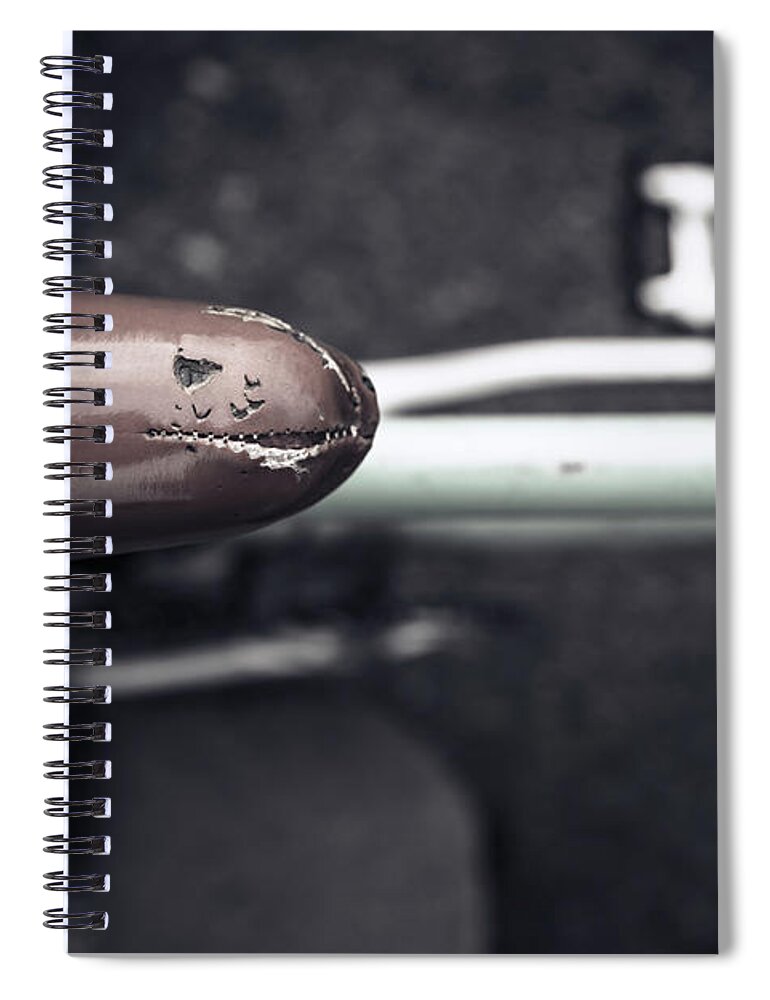 Bicycle Seat Spiral Notebook featuring the photograph Bicycle Seat From Above by Paolomartinezphotography