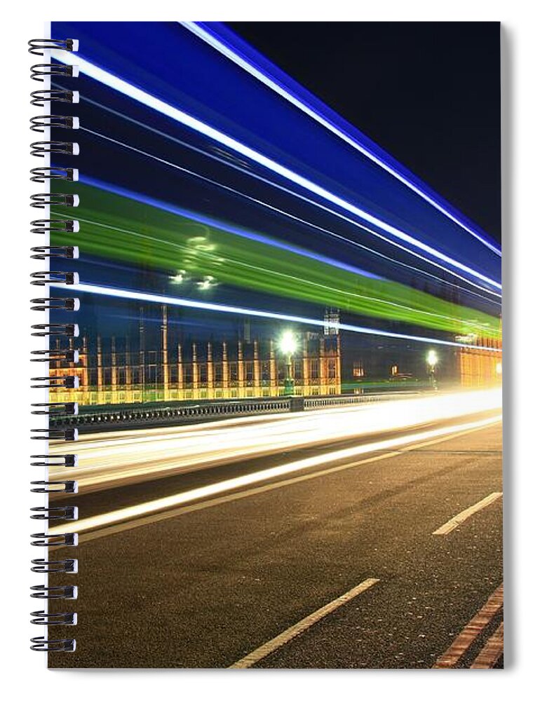 London Spiral Notebook featuring the photograph Big Ben and a Bus by Jeremy Hayden