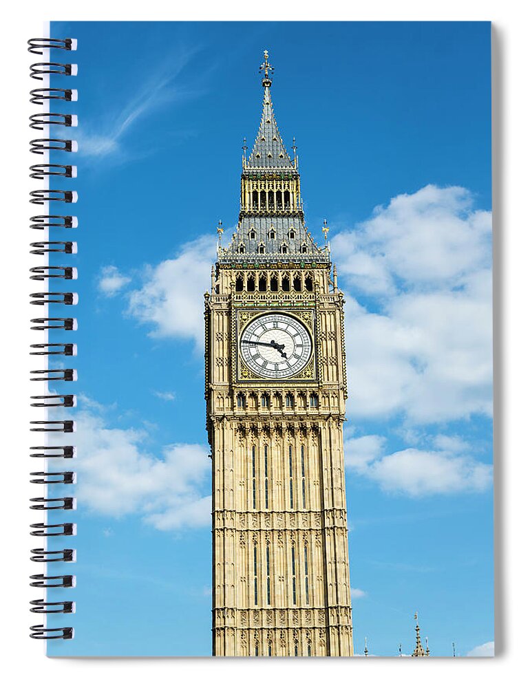 Clock Tower Spiral Notebook featuring the photograph Big Ben, London, Uk by John Harper