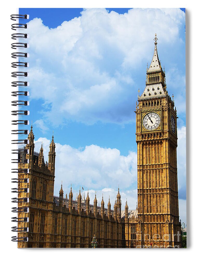 Big Ben Spiral Notebook featuring the photograph Big Ben by Mariola Bitner