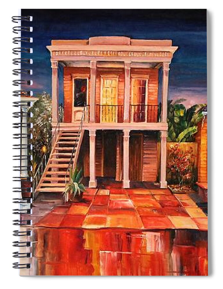 New Orleans Spiral Notebook featuring the painting Big Easy Night by Diane Millsap