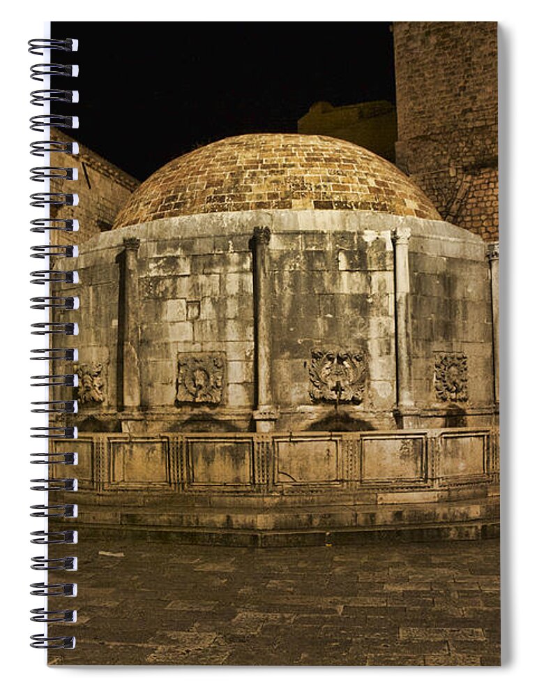 Europe Spiral Notebook featuring the photograph Big Onofrio's Fountain - Dubrovnik by Crystal Nederman