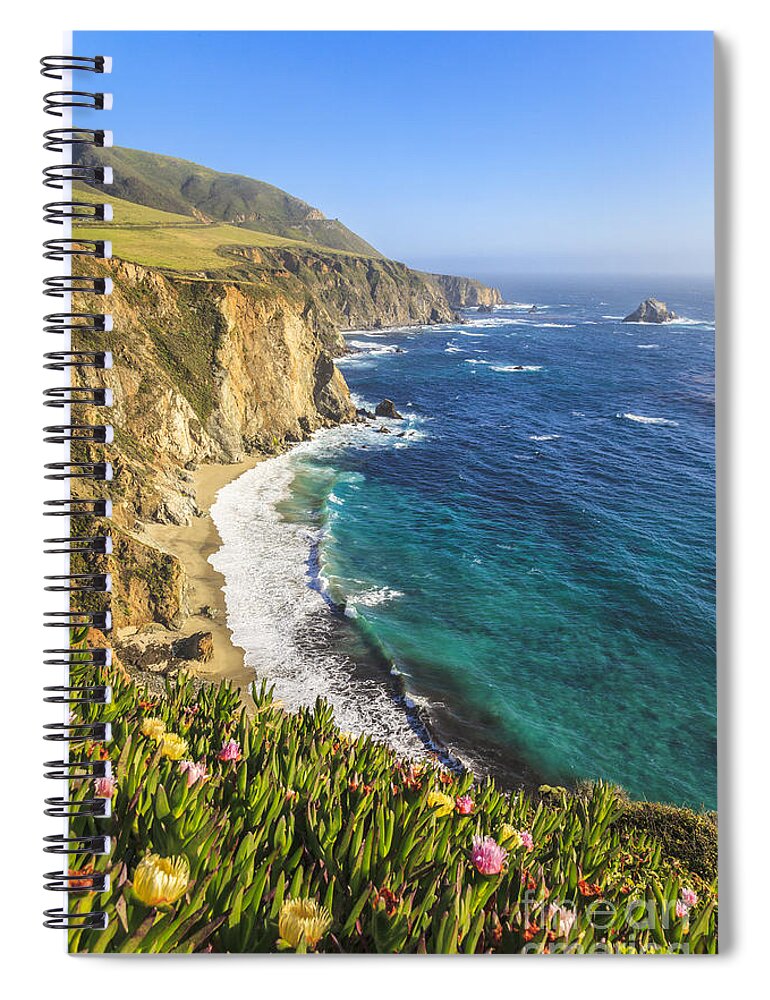 Big Sur Spiral Notebook featuring the photograph Big Sur Central California coastline by Ken Brown