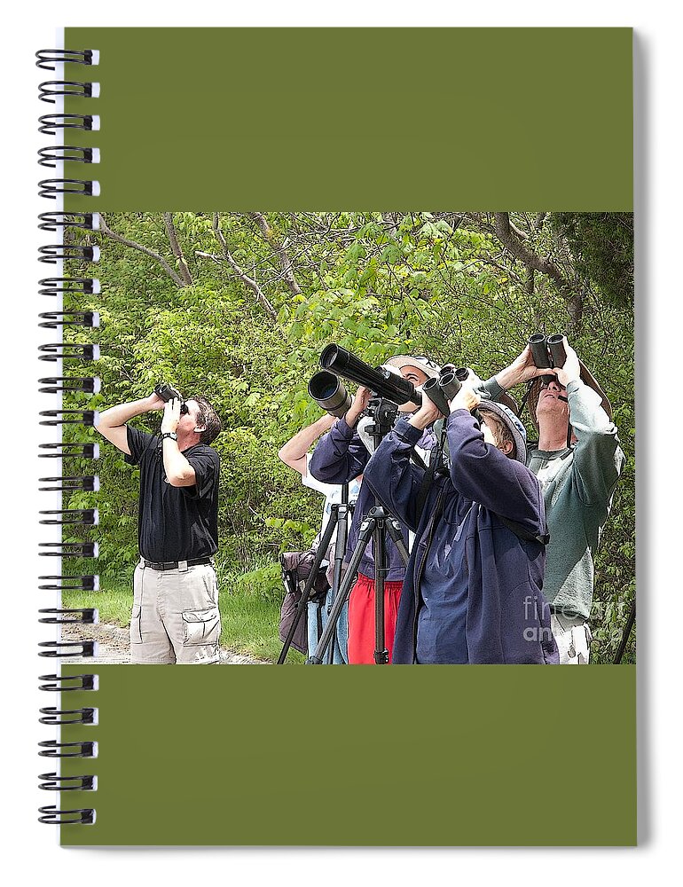 Birders Spiral Notebook featuring the photograph Birders by Ann Horn