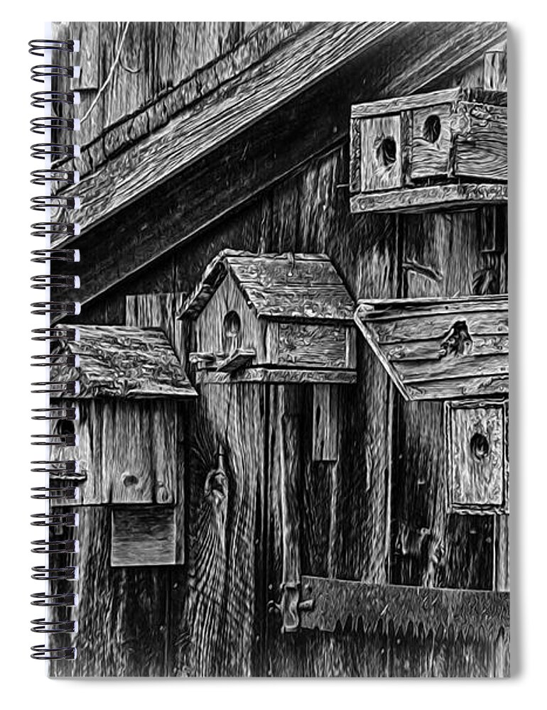 Birdhouse Spiral Notebook featuring the photograph Birdhouse Collection by Betty Denise