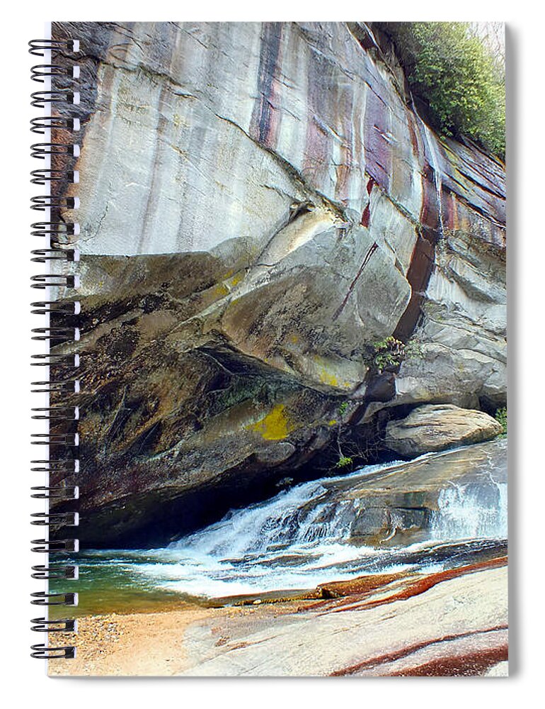 Duane Mccullough Spiral Notebook featuring the photograph Birdrock Waterfall in Spring by Duane McCullough