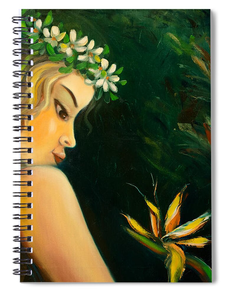 Painting Spiral Notebook featuring the painting Birds of Paradise by Gina De Gorna