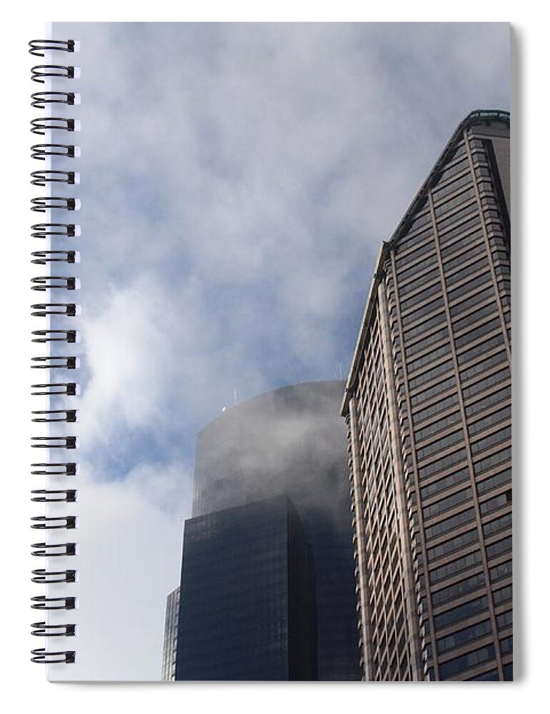 Building Spiral Notebook featuring the photograph Birds on a Wire by Suzanne Lorenz