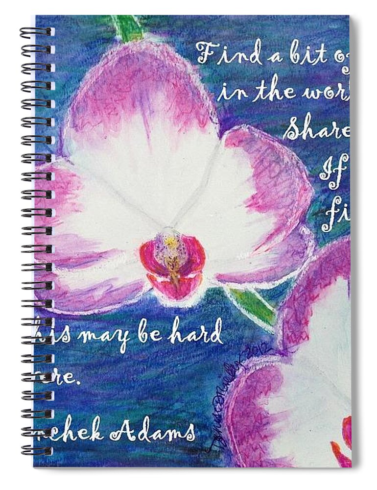 Inspirational Spiral Notebook featuring the painting Bit Of Beauty For Lisa by Denise Railey
