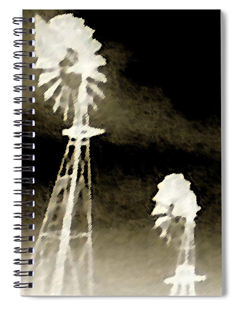 Black Spiral Notebook featuring the photograph Bits of Dust in the Wind by Max Mullins