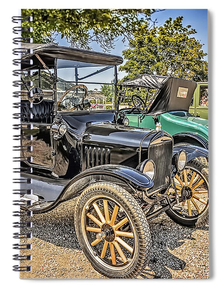 Ford Spiral Notebook featuring the photograph Ford Model T by LeeAnn McLaneGoetz McLaneGoetzStudioLLCcom