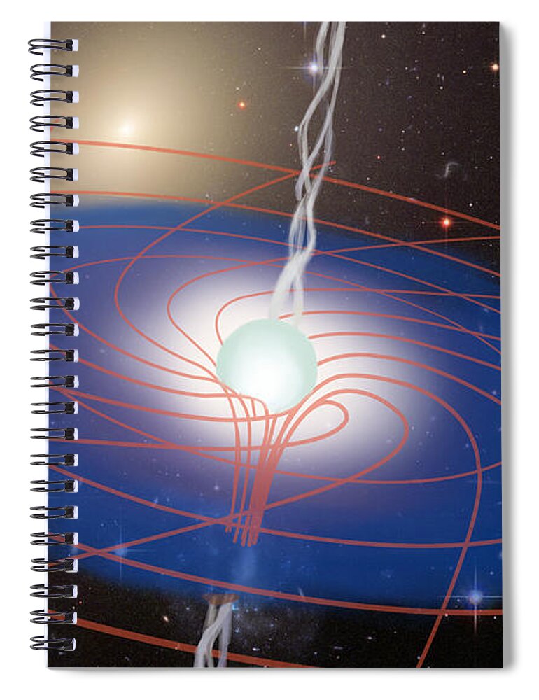 Illustration Spiral Notebook featuring the photograph Black Hole by Spencer Sutton