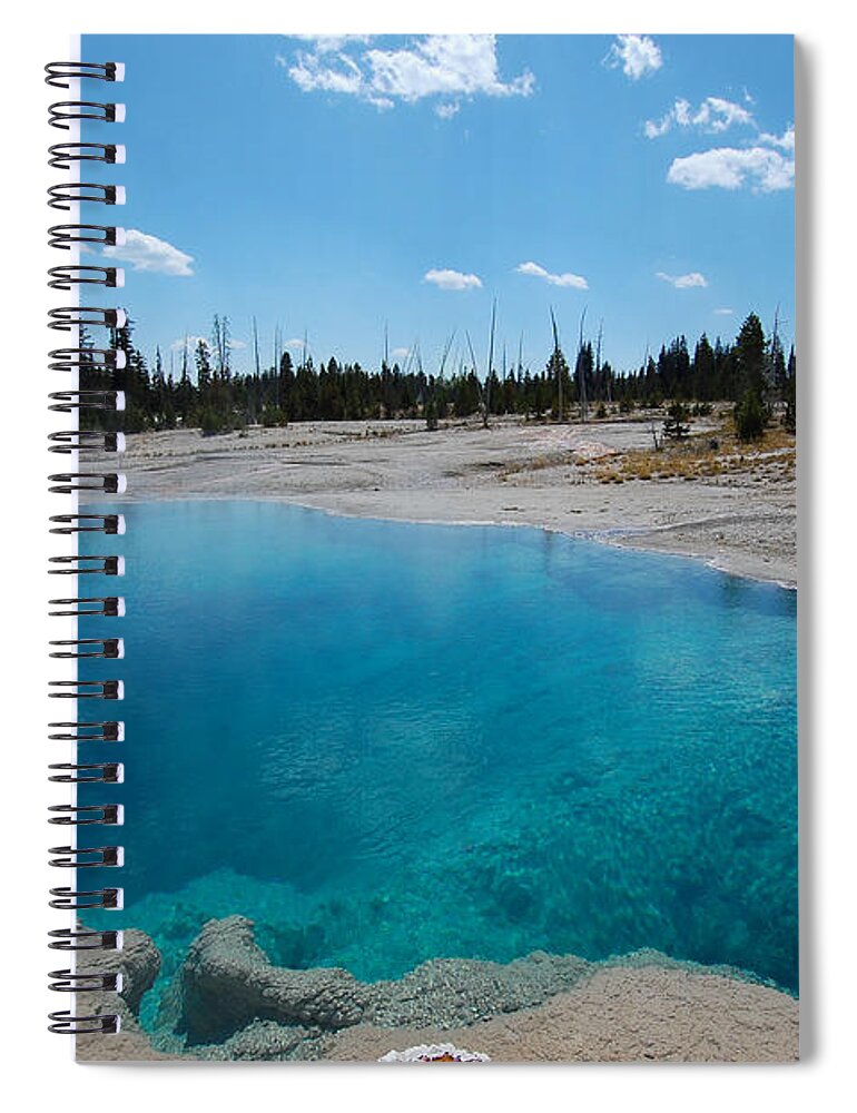 Yellowstone National Park Spiral Notebook featuring the photograph Black Pool at West Thumb by Debra Thompson