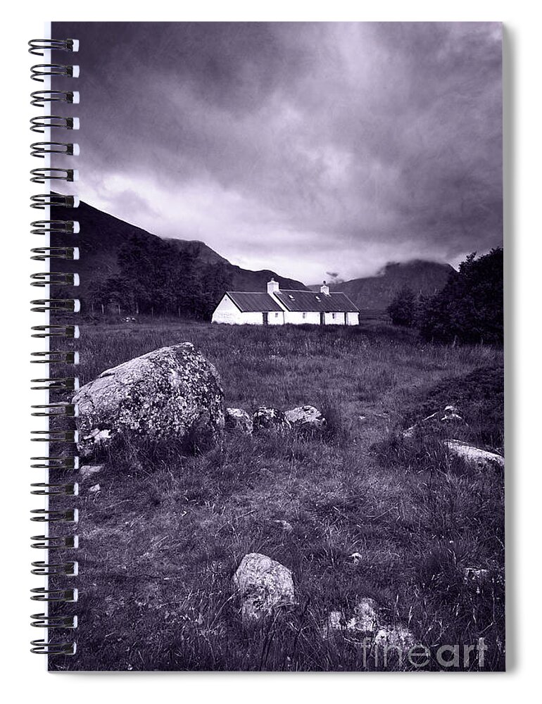 Landscape Spiral Notebook featuring the photograph Black Rock Cottage by David Lichtneker