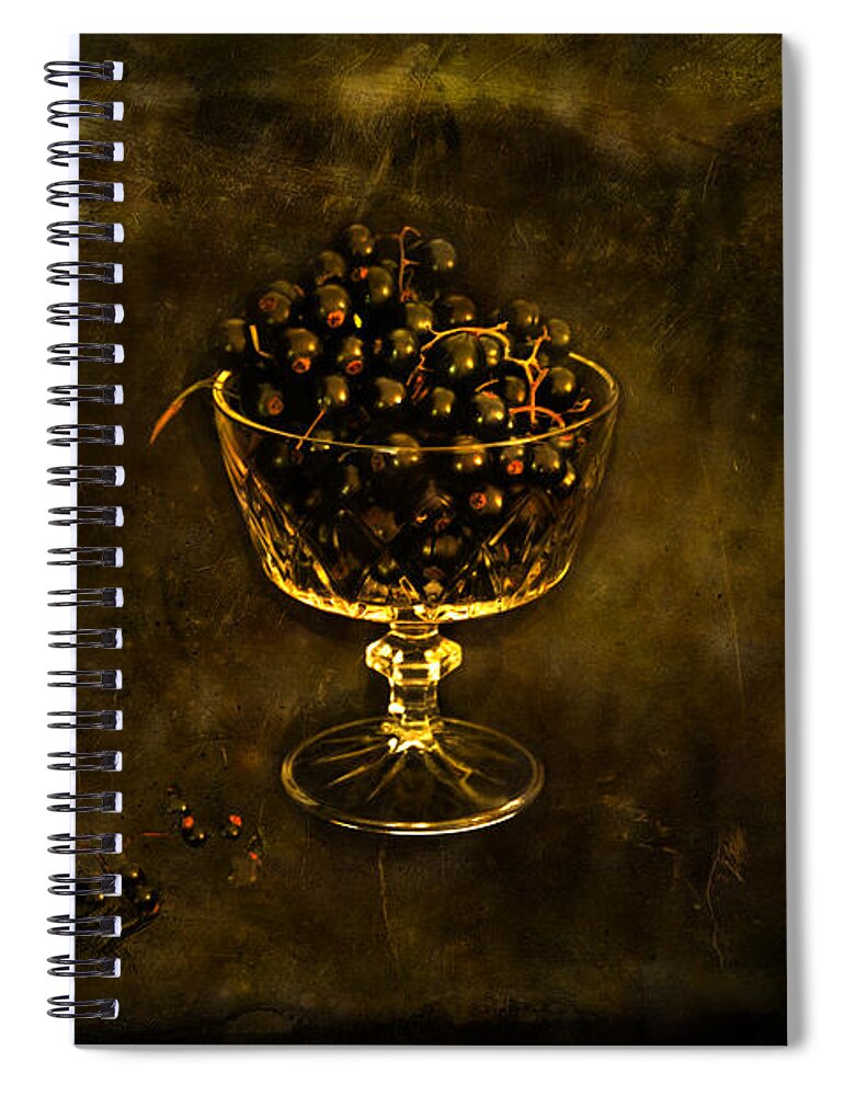 Berries Spiral Notebook featuring the photograph Blackcurrants by Randi Grace Nilsberg