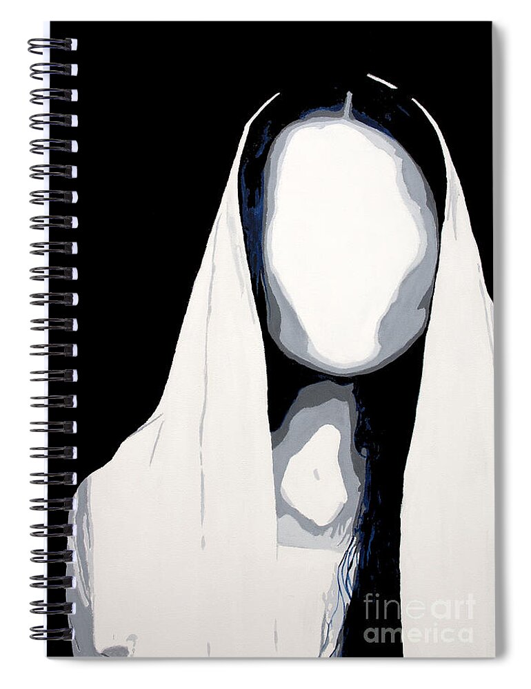 Denise Spiral Notebook featuring the painting Blank by Denise Deiloh