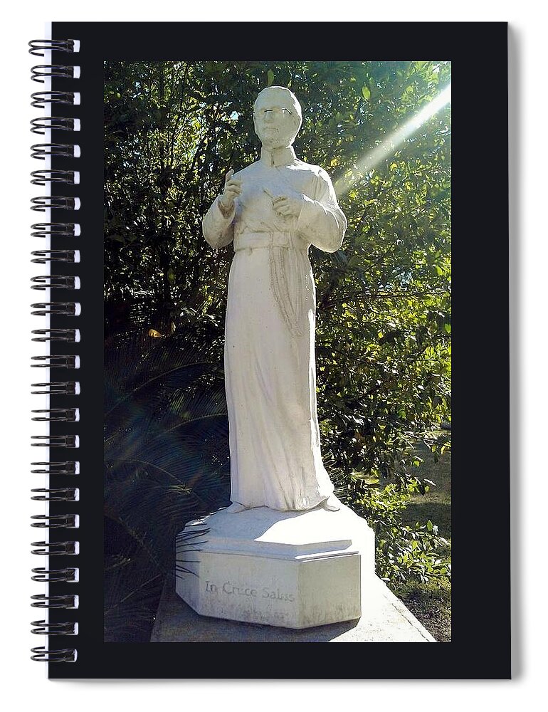 Blessed Father Francis Xavier Seelos C. Ss. R. Spiral Notebook featuring the photograph Blessed Francis Xavier Seelos C.Ss.R. - New Orleans LA #2 by Deborah Lacoste