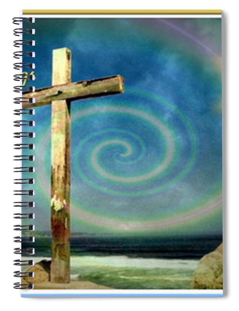 Cross Spiral Notebook featuring the photograph Blessings On Easter by Joyce Dickens