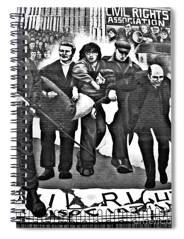 Painting Spiral Notebook featuring the photograph Bloody Sunday Original Mural by Nina Ficur Feenan