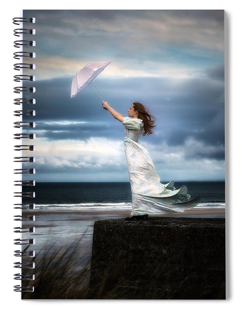 Woman Spiral Notebook featuring the photograph Blowing In The Wind by Joana Kruse