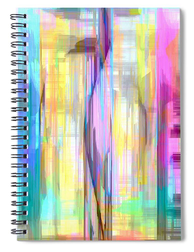 Art Spiral Notebook featuring the digital art Blue Abstract 2 by Rafael Salazar