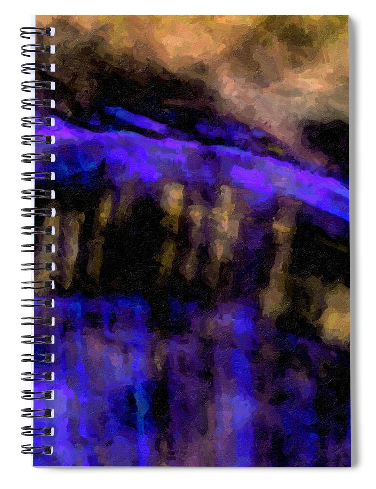 Digital Spiral Notebook featuring the digital art Blue Cliff by David Hansen