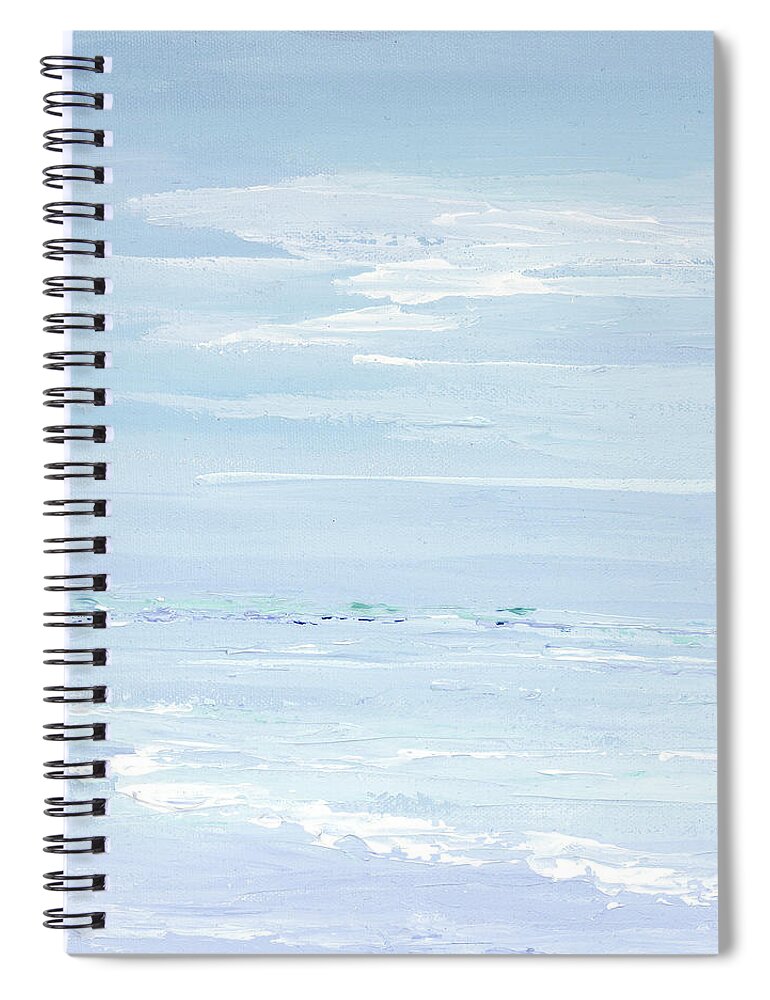 Costal Spiral Notebook featuring the painting Blue Dream by Tamara Nelson