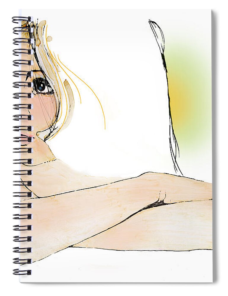 Female Spiral Notebook featuring the painting Blue Eyes by Paul Sachtleben