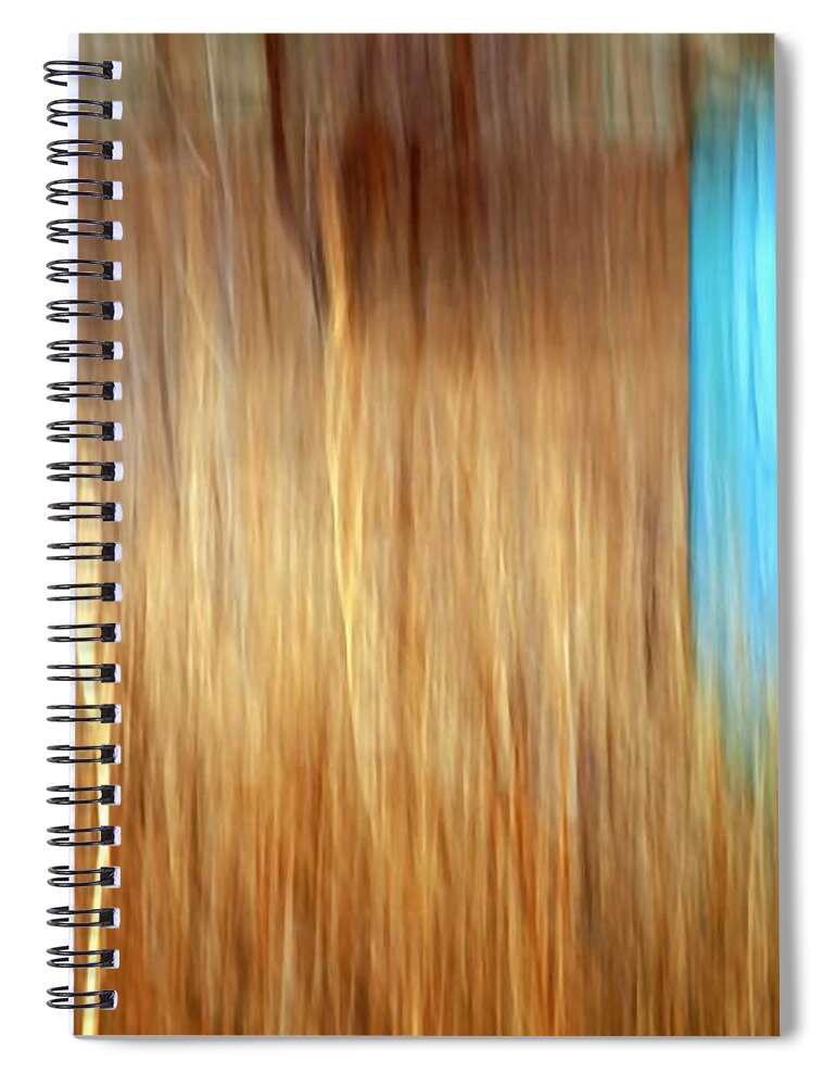 Outdoors Spiral Notebook featuring the photograph Blue Fencepost by Theresa Tahara