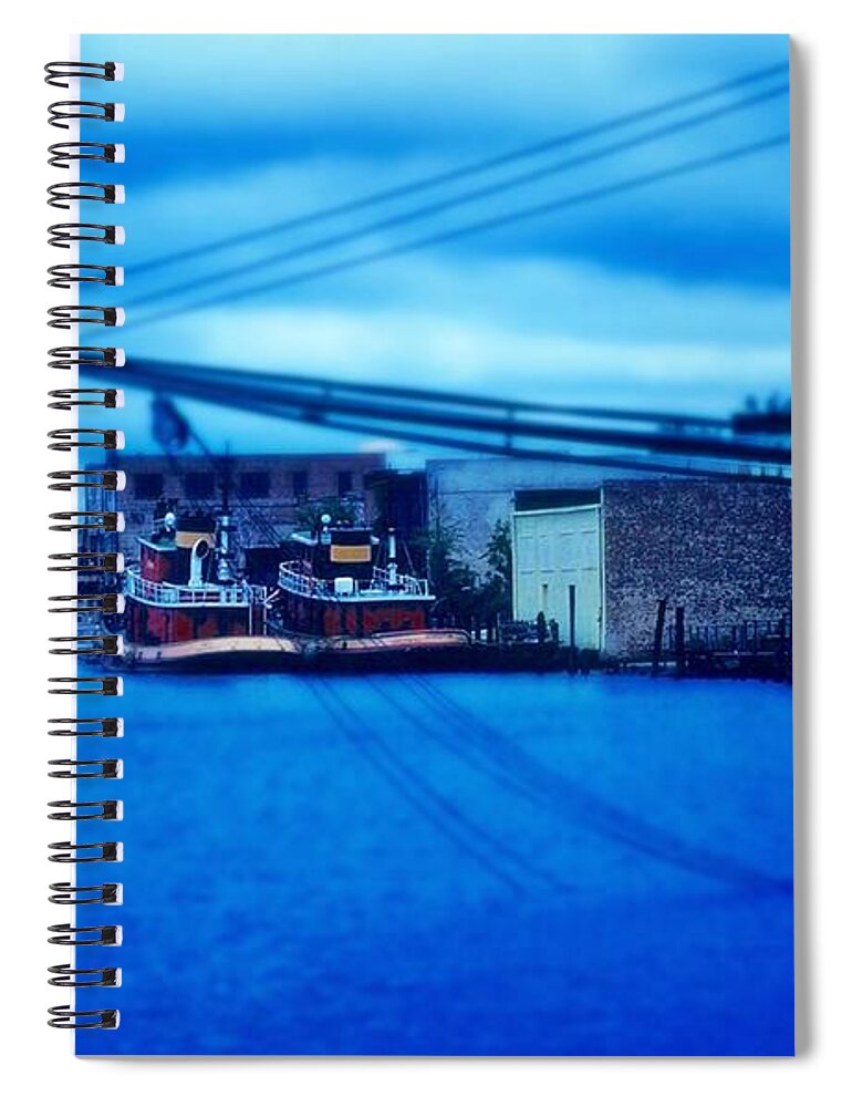 Fine Art Spiral Notebook featuring the photograph Blue Harbor by Rodney Lee Williams