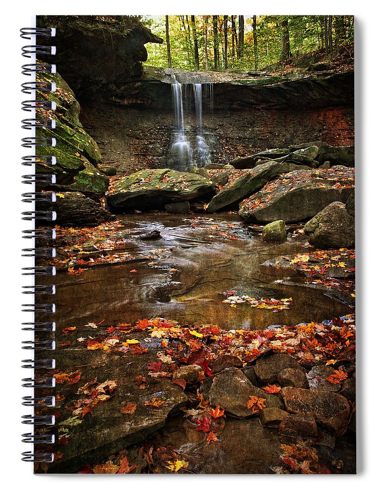 Water Spiral Notebook featuring the photograph Blue Hen Falls In Autumn by Dale Kincaid