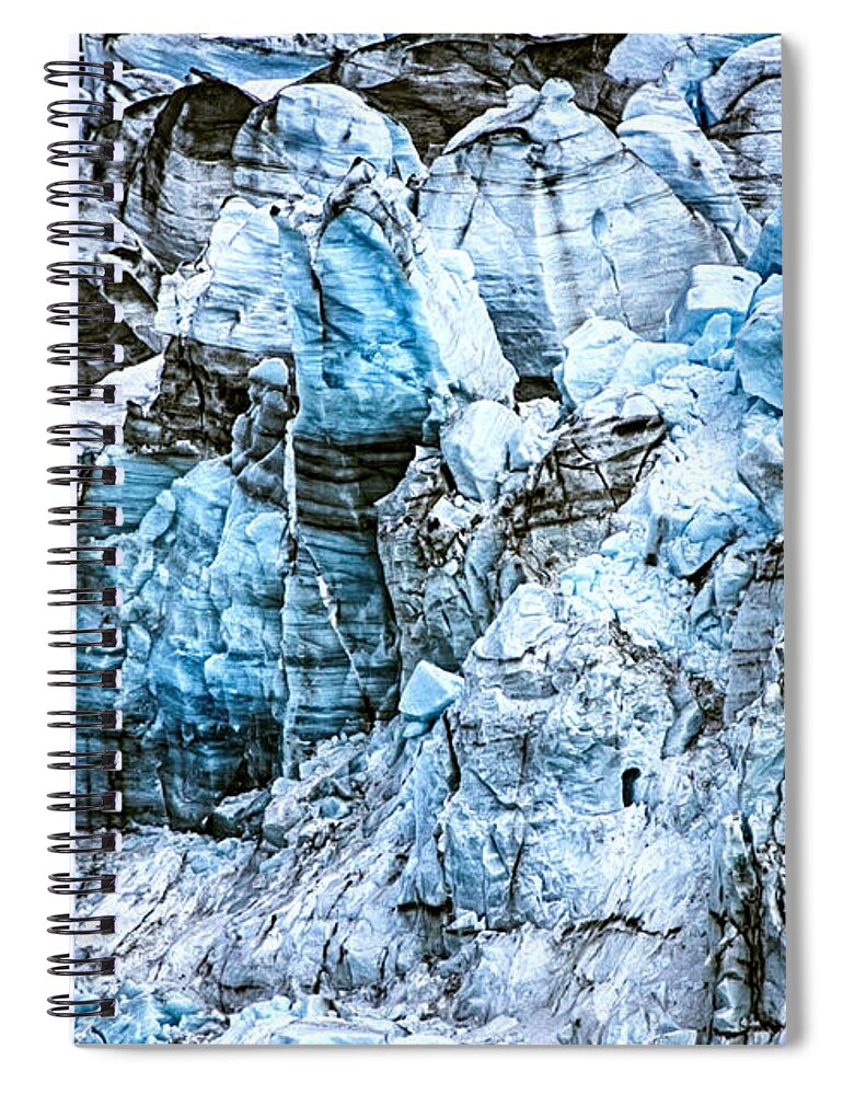 Alaska Spiral Notebook featuring the photograph Blue Ice by John Haldane