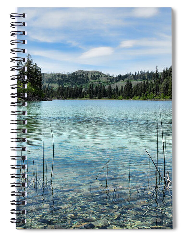 Osoyoos Spiral Notebook featuring the photograph Blue Lake Vista by Allan Van Gasbeck
