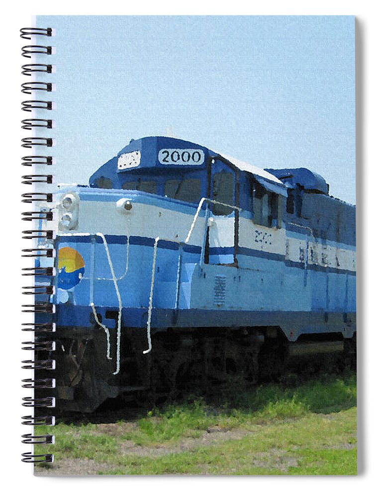 Train Spiral Notebook featuring the photograph Blue Loco by Richard Reeve